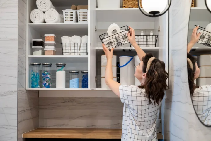 bathroom closet organization ideas