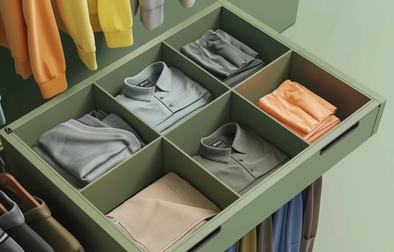 closet organization ideas folded clothes