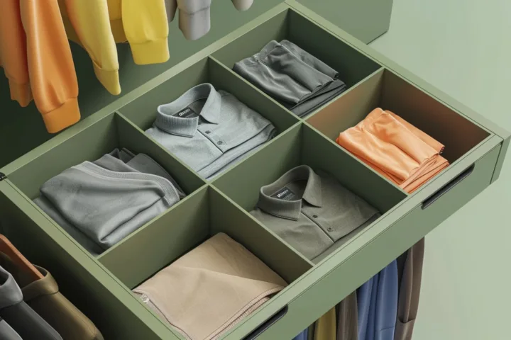 closet organization ideas folded clothes