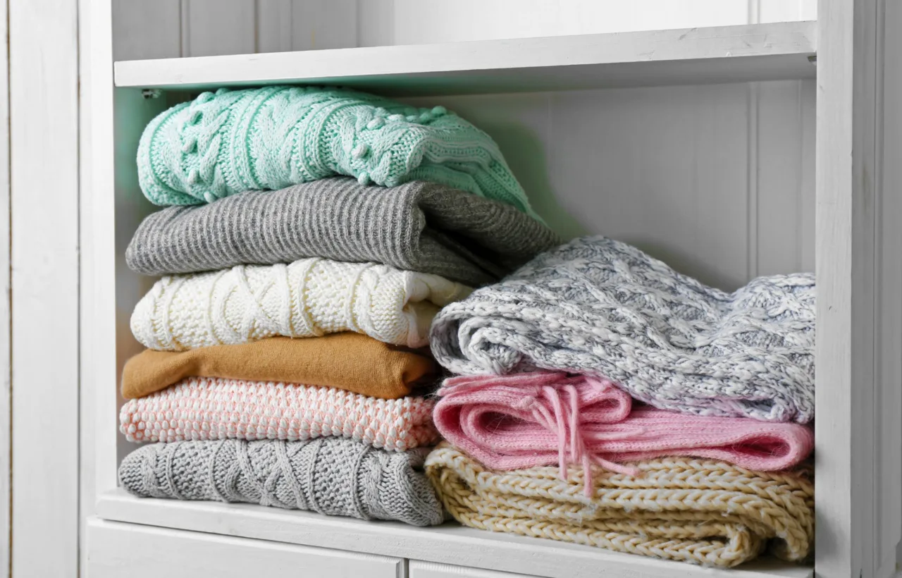 closet organization ideas sweaters