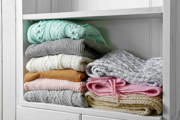 closet organization ideas sweaters