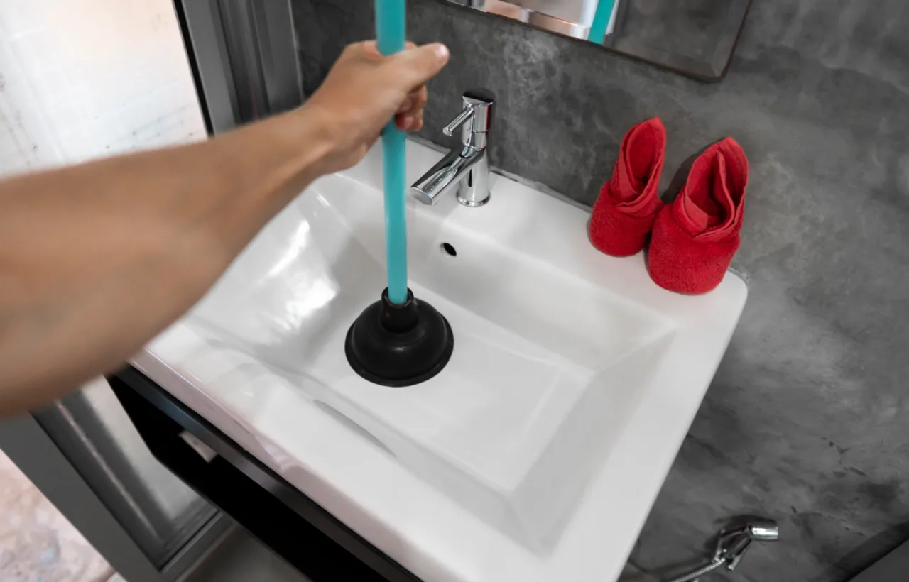 unclog sink bathroom