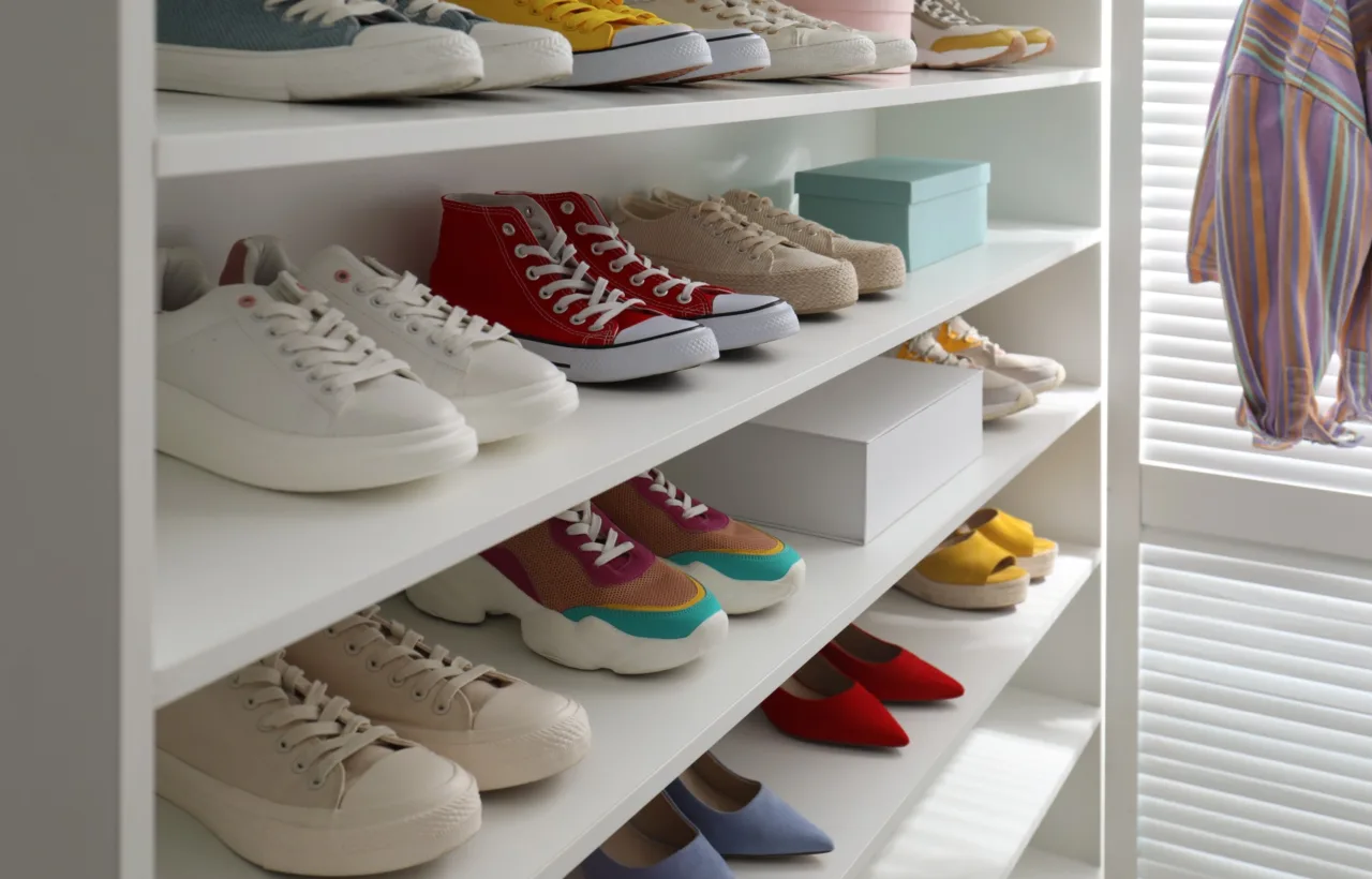 walk in closet shoe organization ideas